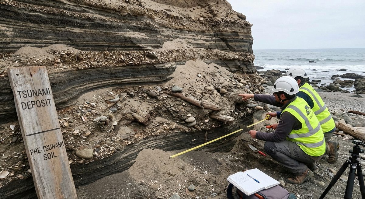 Depósitos sedimentarios tsunami costa Chile