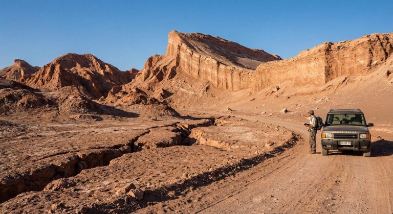 Terremoto Atacama paisaje desértico fallas geológicas