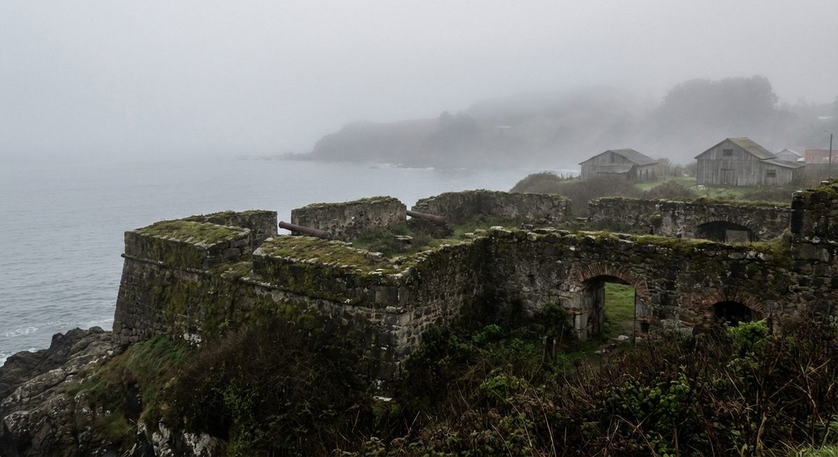 Fuerte colonial Valdivia costa chilena
