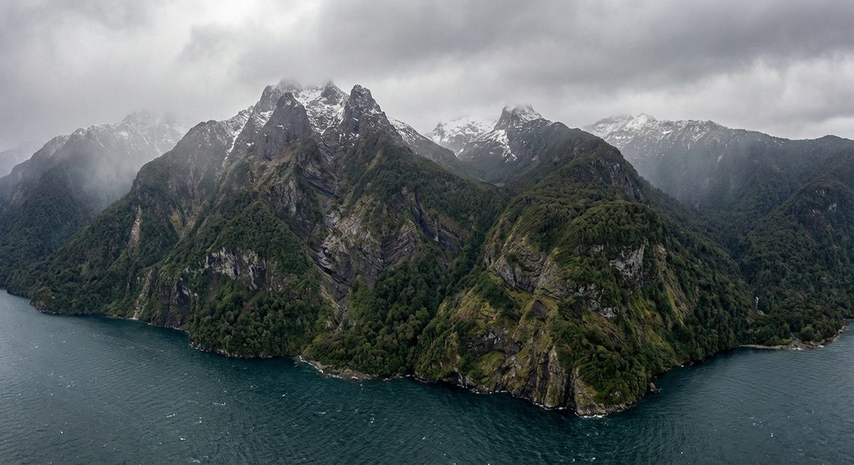 Paisaje zona falla Liquiñe-Ofqui Patagonia